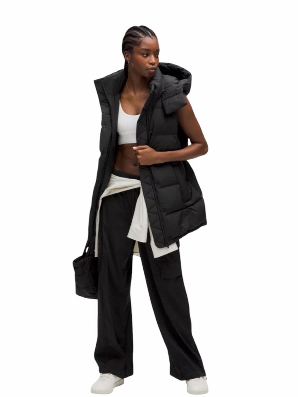 Lululemon Black Wunder Puff 600-Down Filled Mid-Length Vest Size 6